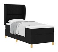 vidaXL Letto Box con Materasso Nero 80x200 cm Tessuto