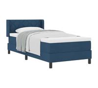 vidaXL Letto Box Spring con Materasso con Materasso Blu 90 x 190 cm, Letto Moderno, Materasso in Schiuma Resistente, Soluzione Box Spring, arredo Interno Minimalista