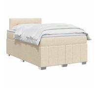 vidaXL Letto box spring con materasso Crema 120 x 190 cm Tessuto | Regola il supporto alla tua altezza desiderata, illumina la tua stanza con un'illuminazione flessibile, offre un equilibrio