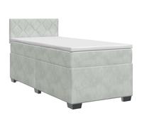 Letto box spring con materasso Grigio Chiaro 80 x 200 cm