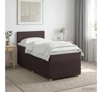 vidaXL Letto box spring con materasso Marrone Scuro 90 x 190 cm