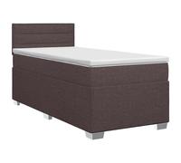 vidaXL Letto box spring con materasso Marrone Scuro 90 x 200 cm