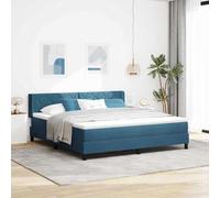 vidaXL Letto Box Spring con Materasso Nero 100x200 cm in Velluto, Letto in Velluto Elegante, Camera Moderna con testiera Regolabile, Rete a Molle e Materasso in Schiuma