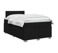 vidaXL Letto box spring con materasso Nero 120 x 200 cm Tessuto
