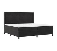 vidaXL Letto Box Spring con Materasso Nero 200x200 cm VellutoLetti moderni