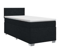 vidaXL Letto box spring con materasso Nero 80 x 200 cm Tessuto