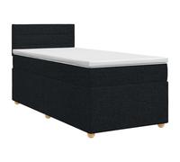 vidaXL Letto box spring con materasso Nero 90 x 200 cm Tessuto
