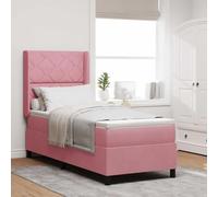 vidaXL Letto Box Spring con Materasso Rosa 80x200 cm Velluto