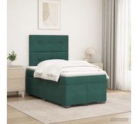 vidaXL Letto box spring con materasso Verde Scuro 120 x 190 cm Velluto