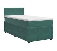 vidaXL Letto box spring con materasso Verde Scuro 80 x 200 cm Velluto