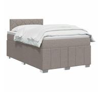 vidaXL Letto boxspring con materasso tortora 120 x 190 cm, tessuto boxspring moderno, testiera regolabile, materasso solido, sonno confortevole, mobile decorativo elegante