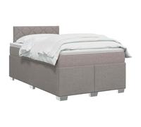 vidaXL Letto boxspring con materasso tortora 120 x 200 cm tessuto, camera da letto, letto box primavera moderno, superficie del sonno, testa regolabile, telaio funzionale, supporto materasso
