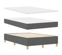 vidaXL Letto con Bottoni Grigi Scuri | Materassi matrimoniali Standard Struttura Imbottita Moderna in Tessuto Resistente Struttura in Legno Robusto Mobili per la Camera da Letto con Copertura con Zip