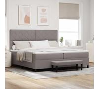 vidaXL Letto con Box Spring e Materasso Grigio Chiaro Moderno 80X200 cm Tessuto Mobili per Camera da Letto Copertura a Zip Protettore Fodera Topper Materassi a Molle Insacchettate