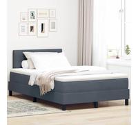 vidaXL Letto con box spring e materasso Grigio Scuro 120x190 cm Velluto