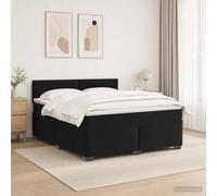 vidaXL Letto con Box Spring, Materasso e LED Nero 140 x 200 cm Velluto