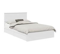 vidaXL Letto con Contenitore Bianco 120 x 190 cm Legno Multistrato, Camera da Letto, Design Moderno con Tanto Spazio di stoccaggio, Materiali Resistenti, Finitura Resistente all'Acqua per Maggiore du