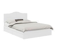 vidaXL Letto con Contenitore Bianco 160 x 200 cm Legno Multistrato, Letto Moderno e Rettangolare per Un Sonno Elegante, con Piattaforma in Legno ingegnerizzato Resistente, Soluzione di Larghezza pers