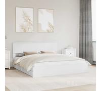 vidaXL Letto con Contenitore Bianco 180 x 200 cm Legno ingegnerizzato