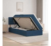 vidaXL Letto con contenitore e materasso Blu 100 x 200 cm Velluto