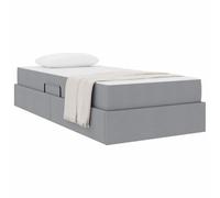 vidaXL Letto con contenitore e materasso Grigio chiaro 90 x 200 cm, Letto Moderno Elegante, Struttura Robusta, Soluzione Compact per Camera, Idraulica Innovativa per Intelligente