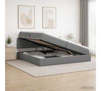 vidaXL Opbergbed met matras Donkergrijs 200 x 200 cm fluweel