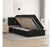 vidaXL Letto con contenitore e materasso Nero 100 x 200 cm Velluto
