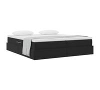 vidaXL Letto con contenitore e materasso Nero 180 x 200 cm Velluto, Rinnova la Tua Camera da Letto: Design Rettangolare, Moderno e Arredamento Durevole per Uno Spazio Confortevole e Stile