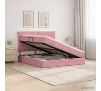 vidaXL Letto con contenitore e materasso Rosa 180 x 200 cm Velluto