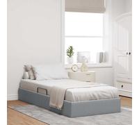 Letto con Contenitore Grigio Chiaro 203 x 100 cm Tessuto