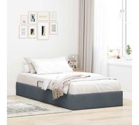 Letto con Contenitore Grigio Scuro 100 x 190 cm Velluto