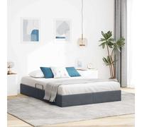 vidaXL Letto con Contenitore Grigio Scuro 153 x 203 cm Velluto
