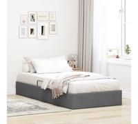 Letto con Contenitore Grigio Scuro 203 x 100 cm Tessuto