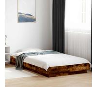vidaXL RETE LETTO CON LED ROVERE Fumé 80x200 cm Legno Ingegnerizzato,
