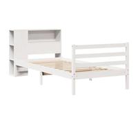 vidaXL Letto con Libreria senza Materasso 75x190 cm in Legno Pino, letto, mobili per camera da letto, letto con contenitore, letto singolo