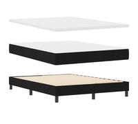 vidaXL Letto con Molle 160 x 200 cm in Tessuto Nero e Schiuma, con Rivestimento Ecologico e Materasso Multi-Zona Morbido e Medio, Testata a Muro, Per Uso Interno, Montaggio Richiesto.