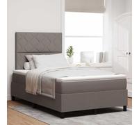 vidaXL Letto con Molle e Materasso con Luce LED in Tortora, 120 x 190 cm. Struttura in Tessuto per la Camera da Letto, Mobili Adulto con Spazio di Stoccaggio. Moderno e Comodo, con un Design Elegante