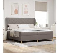 vidaXL Letto con molle e materasso Grigio Scuro 90x190 cm Tessuto
