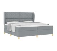 vidaXL Letto con Molle e Materasso Grigio Scuro 90x190 cm Tessuto, Testata Regolabile, Letto Moderno con Materasso a Molle insacchettate, Struttura in Legno, arredo Funzionale per la Camera