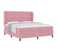 vidaXL Letto con molle e materasso rosa 180 x 200 cm in velluto. Ha un sistema a molle pocket e la copertura è removibile con cerniera. Perfetto per camere da letto moderne. Interno regolabile per u