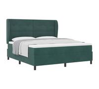 vidaXL Letto con Molle e Materasso Verde Scuro 180 x 200 cm in Velluto, con sistema a molle pocket e copertura rimovibile con cerniera. Perfetto per una moderna camera da letto e per rilassarti