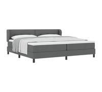 vidaXL Letto con Rete e Materasso Grigio Scuro 200x200 cm in TessutoLetti moderni