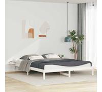 vidaXL Letto con Tavolini Laterali Bianco 180 x 210 cm Pino massello