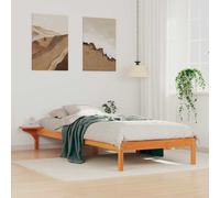 vidaXL Letto con Tavolini Laterali Marrone cerato 80 x 210 cm