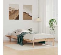 vidaXL Letto con Tavolini Laterali Naturale 80 x 220 cm Pino massello