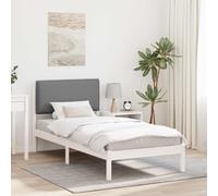 vidaXL Letto con Testiera Rivestita Grigio chiaro 100 x 200 cm