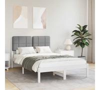 vidaXL Letto con Testiera Rivestita Grigio chiaro 120 x 190 cm