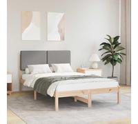vidaXL Letto con Testiera Rivestita Grigio Chiaro 120 x 190 cm, Camera da Letto, Rettangolare, Mobili Moderni per spazi Chic, Decorazione stilosa, Design Versatili per Ogni esigenza della Stanza
