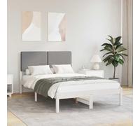 vidaXL Letto con Testiera Rivestita Grigio Chiaro 120 x 200 cm, Camera da Letto, Rettangolare, Mobili Moderni per spazi Chic, Decorazione stilosa, Design Versatili per Ogni esigenza della Stanza