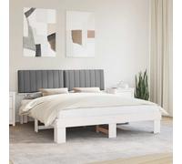vidaXL Letto con Testiera Rivestita Grigio chiaro 180 x 200 cm